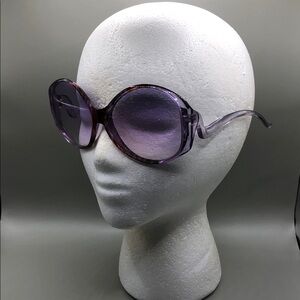 Vintage Renauld France Designer Oversized  Butterfly Sunglasses Crystal Purple.